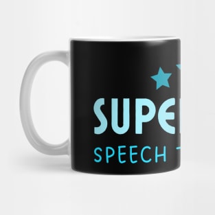Speech Therapist Superstar – Typography – Blue Mug